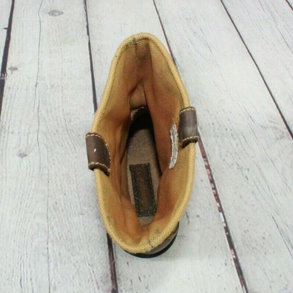 Timberland Brown Leather Pull On Mid Calf Harness Boots Size 13 - Picture 6 of 9